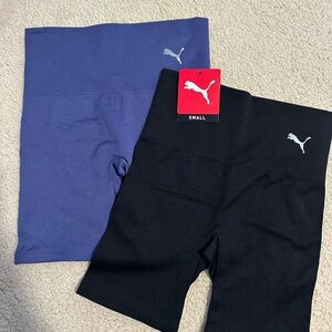 Puma Kids' Black and Blue workout shorts